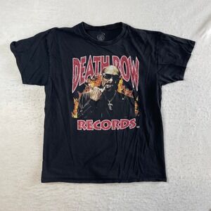 Death Row Records T-Shirt Mens Large Black Snoop‎ Dogg Graphic Hip Hop Rap Tee